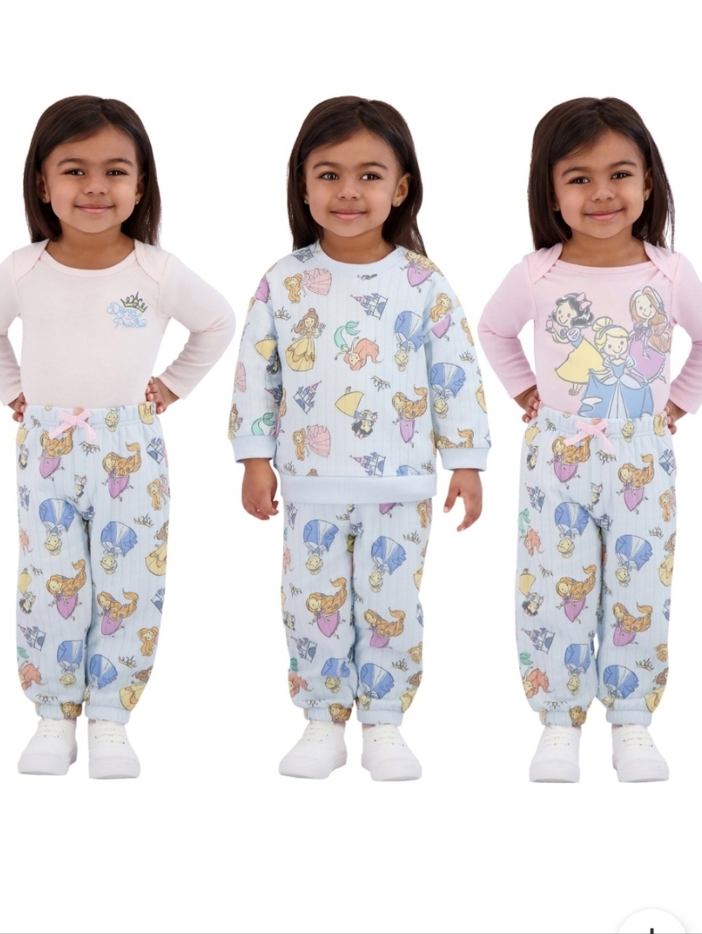 (Ew)Disney  Character Baby 4piece Ribbed Set